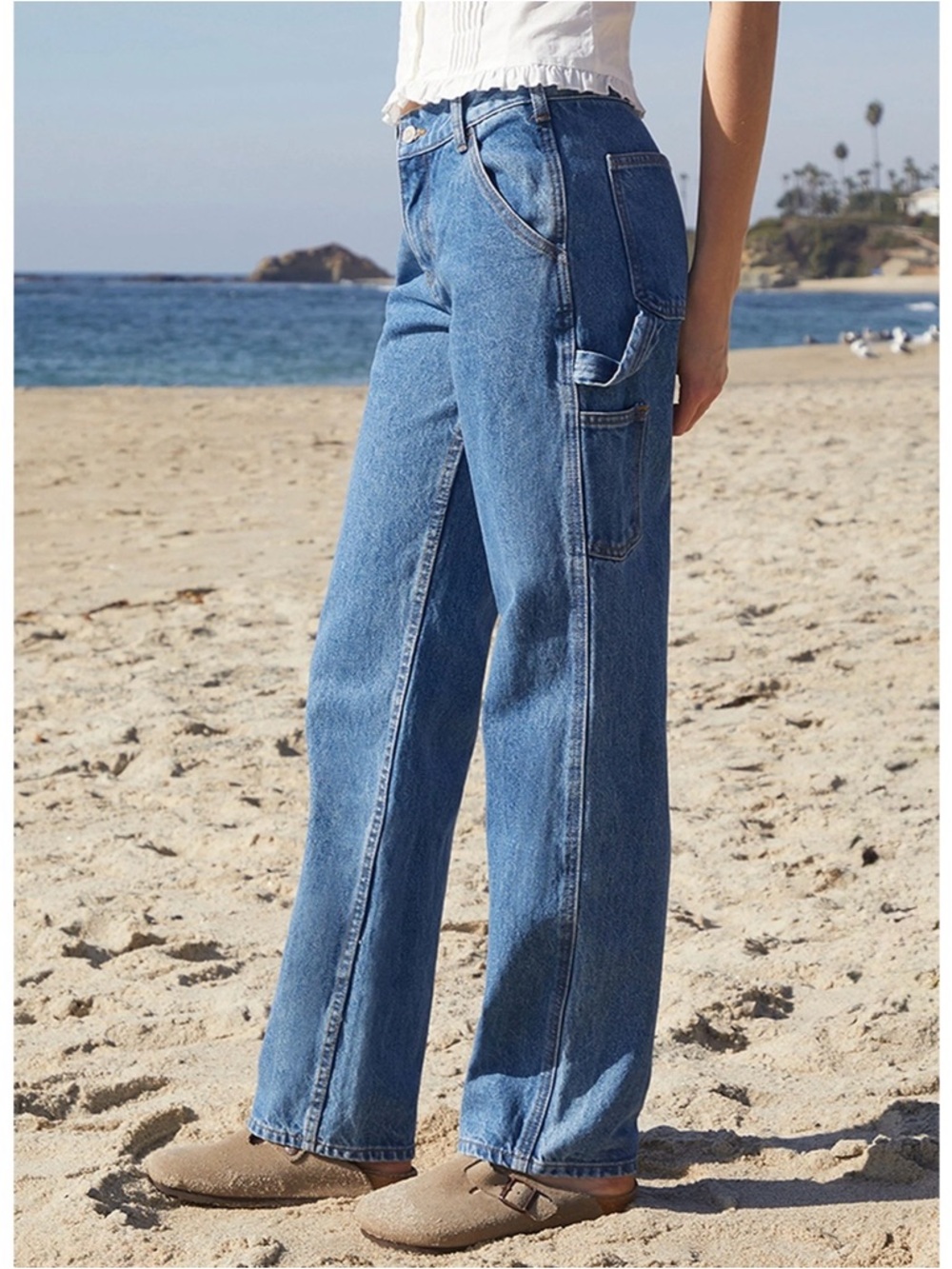 John Galt Shanghai 90’s Style Medium Indigo Carpenter Dad Jeans • Sz S